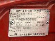 1982 Toyota Land Cruiser FJ43 Red FJ43 106982 